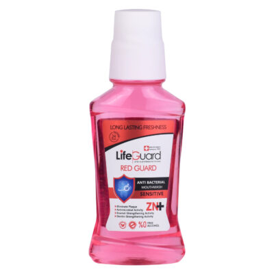 دهانشویه بزرگسال حساس Red Guard لایف گارد 270 میلی‌لیتر مناسب مراقبت روزانه دهان و دندان Trust