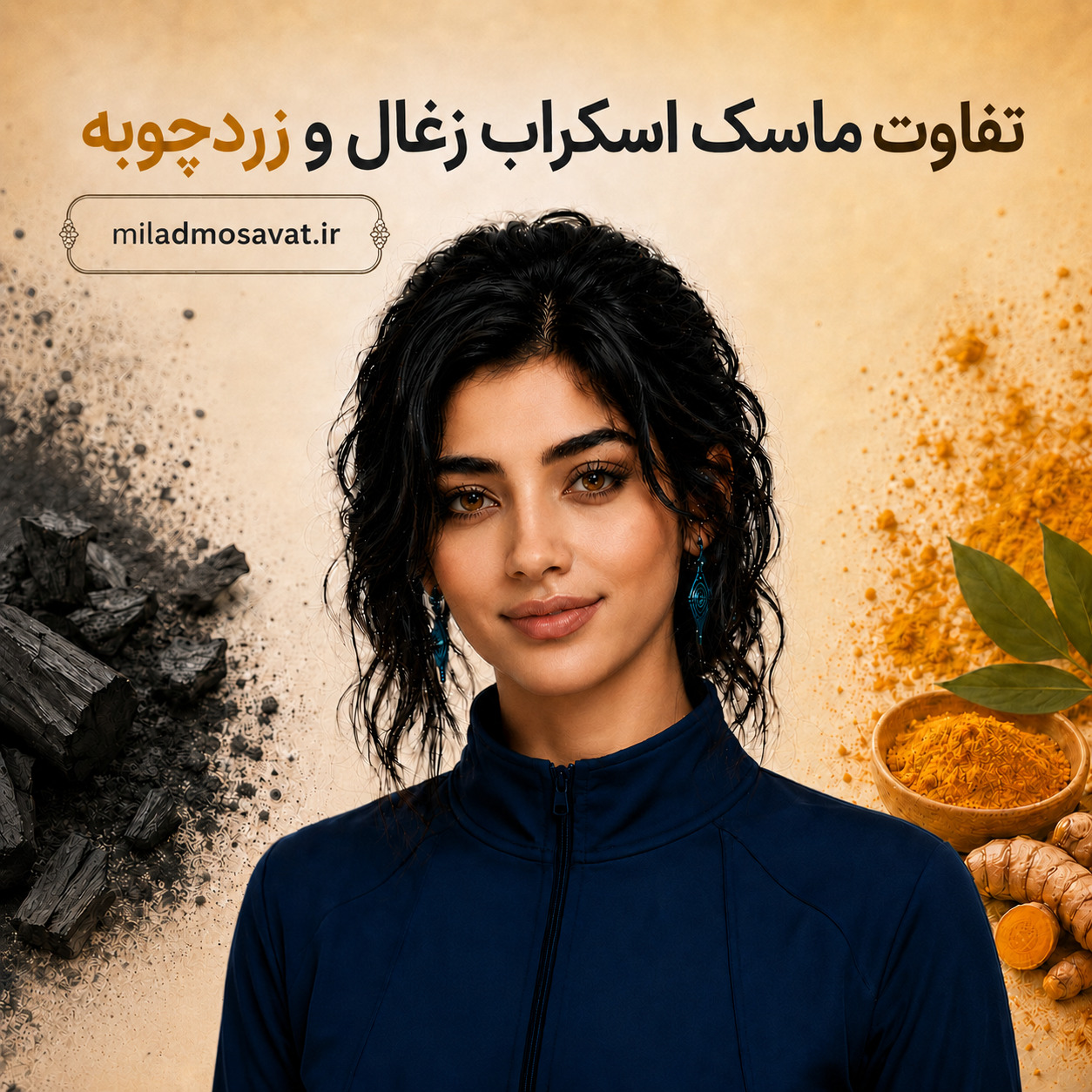 تفاوت ماسک اسکراب زغال و زردچوبه