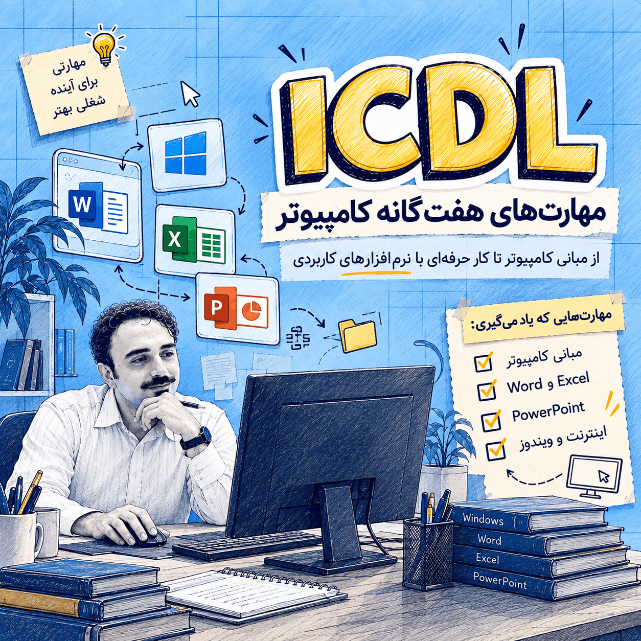 ChatGPT Image Sep 24, 2026, 11_36_34 AM (1) ICDL Pack – کامپیوتر مقدماتی - تصویر 1