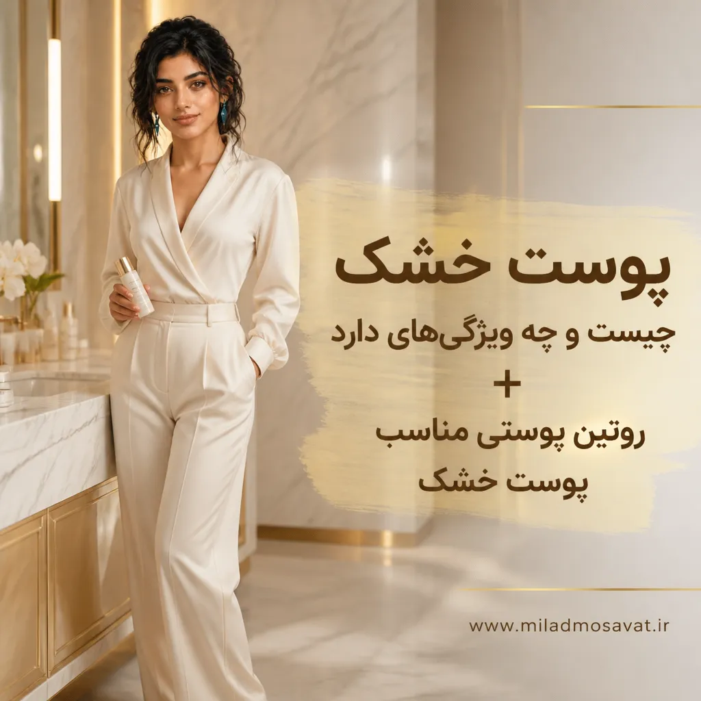 پوست خشک چیست و چه ویژگی‌های دارد + روتین پوستی مناسب پوست خشک - مهرو بزرگکهر