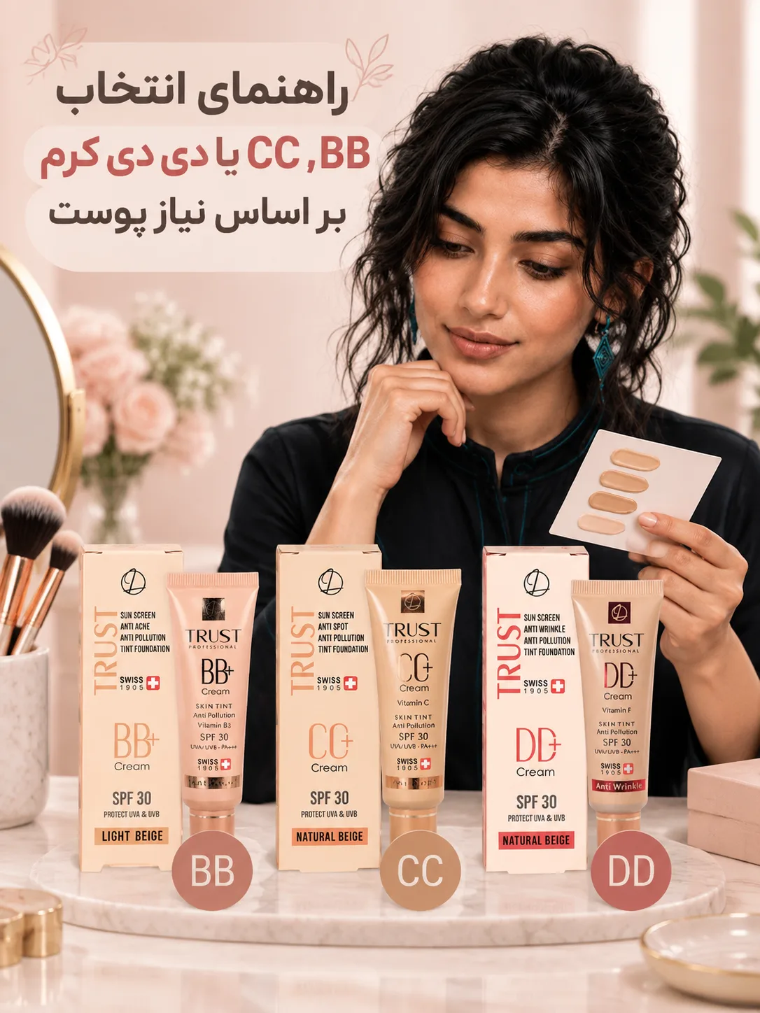 راهنمای انتخاب BB، CC یا دی دی کرم بر اساس نیاز پوست