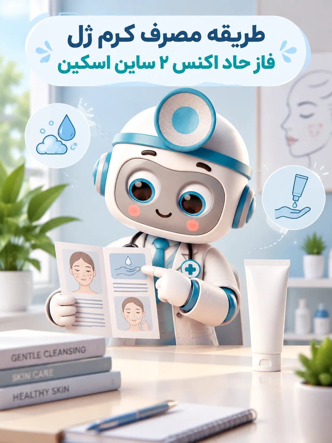 طریقه مصرف کرم ژل فاز حاد اکنس 2 ساین اسکین