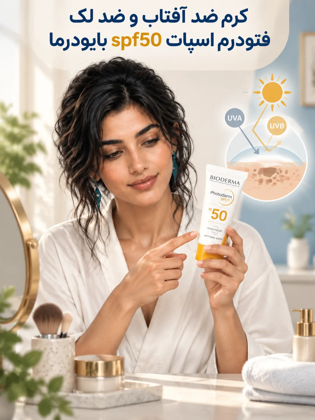 کرم ضد آفتاب و ضد لک فتودرم اسپات spf50 بایودرما