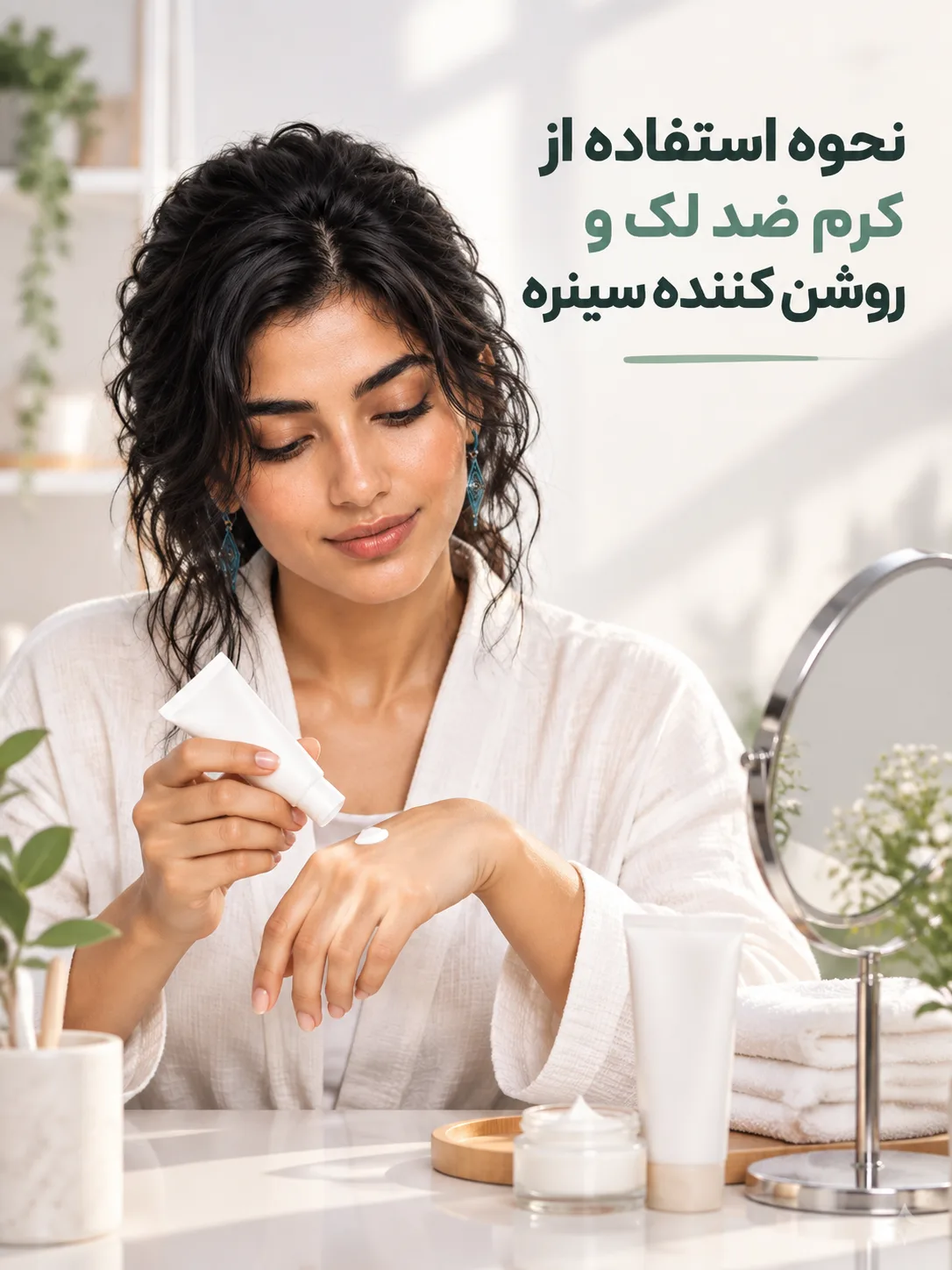 نحوه استفاده از کرم ضد لک و روشن کننده سینره