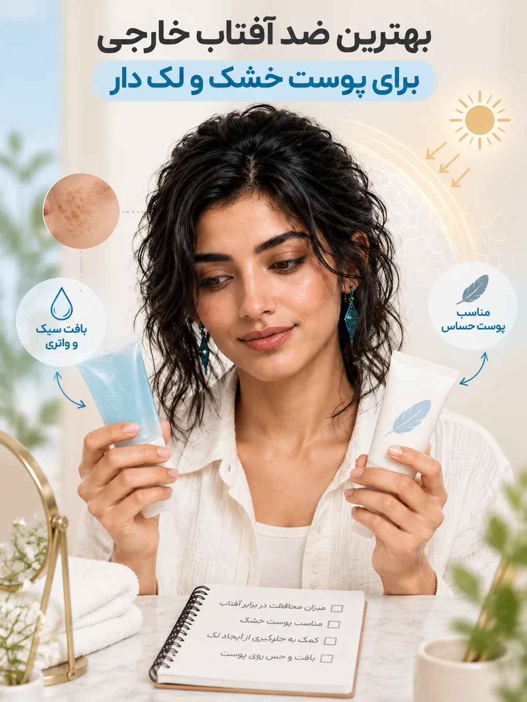 بهترین ضد آفتاب خارجی برای پوست خشک و لک دار