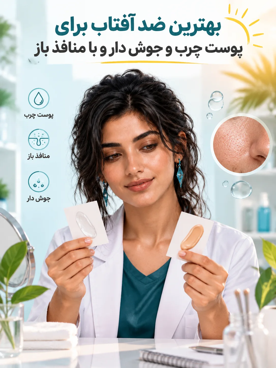 بهترین ضد آفتاب برای پوست چرب و جوش دار و با منافذ باز